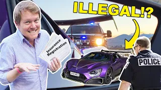 Cop Says My Zenvo is ILLEGAL in the US!? Shmeemobile Last Drive