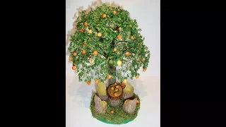 М-к «Яблоня из бисера». Часть 3/5. //Лето в Вашем доме. // Apple tree from beads.