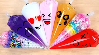 Making Funny Crunchy Slime with Piping Bags! Satisfying Slime ASMR Video #16