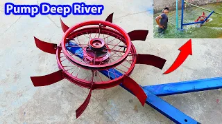 Deep River- Amazing Water wheel pump | auto water pump | Free Energy | Pump without electricity