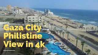 Gaza City Palestine Drone View 2021.