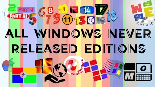 ALL EDITIONS OF WINDOWS NEVER RELEASED (1967-2057)