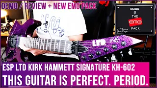 ESP LTD KIRK HAMMETT SIGNATURE KH-602 | Demo / Review PLUS New Boss Katana EMG Pack!!!