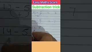 Subtraction trick, math tricks, easy maths scam #shorts #youtubeshorts #mathsscam #mathstrick #math