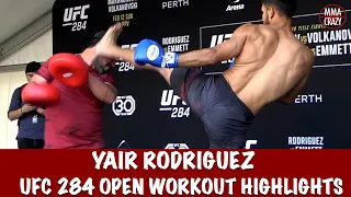 Yair Rodriguez blasts coach in head with a kick Open Workout Highlights | UFC 284