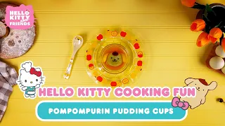 Pompompurin Mochi Pudding Cups | Hello Kitty Cooking