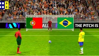 Neymar Vs Ronaldo | Brazil Vs Portugal Match | Efootball Penalty Shootout Gameplay | Efootball 2024|