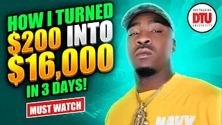 How I Flipped $200 into $16,000 in 3 Days! (Full Breakdown)#daytrading#forex #trading#livetrading