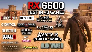 RX 6600 Test in 40 Games at 1080p | 2024