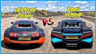 FH5 DRAG RACE - BUGATTI VEYRON Vs BUGATTI DIVO