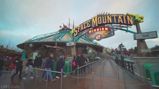 [2016] Space Mountain Mission 2 Ride & Queue - Disneyland Paris | Low Light | HD POV | Front Seat |