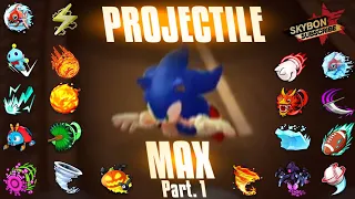 TIMING ALL PROJECTILES LVL MAX PART.1 | SONIC FORCES SPEED BATTLE (SFSB) | ITEMS MAX | ANALYSE