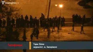 Розгін пікету ОДА в Запоріжжі. Затримують людей із запахом диму