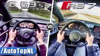 Audi RS7 vs Mercedes AMG E63 S | 0-250km/h ACCELERATION SOUND & AUTOBAHN POV by AutoTopNL