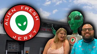 Quick Stop at Alien Fresh Jerky in Baker, California | Trying Jerky, Store Tour & More | Travel Vlog