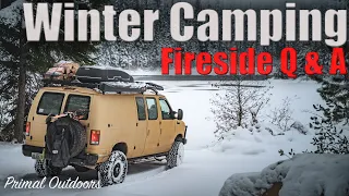 Fireside Q and A about Winter Camping in a Van