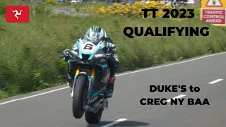 Isle of Man TT 2023 Qualifying 1 - Duke's Corner to Creg Ny Baa