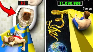 $1 Vs $1,000,000 Waterslide in GTA 5 RP!