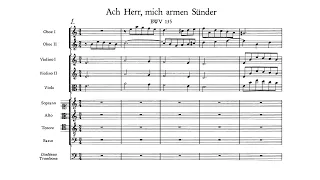 Bach - BWV 135, Cantata "Ach Herr, mich armen Sünder" w/ score