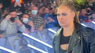 Seeing RONDA ROUSEY front row at the WWE Royal Rumble 2022!