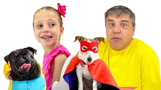 Nastya und Papa besuchen einen Heimzoo - Videoserie für Kinder