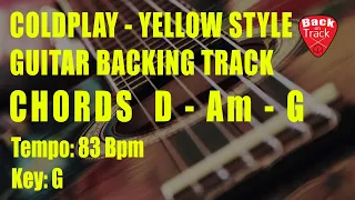 Coldplay (Yellow) style Easy guitar backing track  -  83 Bpm KEY G