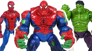 Marvel Avengers Hulk and Spider Man combine! Spider-Hulk!! Defeat the Thanos! #DuDuPopTOY