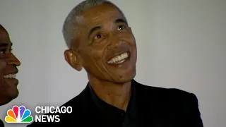 Watch: Former President Barack Obama in Chicago to check in on Obama Presidential Center progress