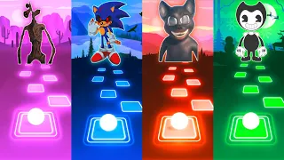 Siren Head vs Sonic EXE vs Cartoon Cat vs Bendy - Tiles Hop EDM Rush