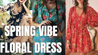 Floral Dress Outfit Ideas for Spring. Flowered Dress Spring and Summer Style.