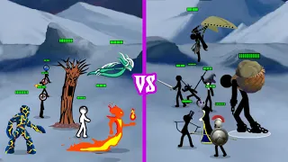 All Elemental Units Vs All Order Units - Stick War