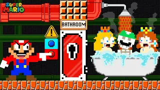 What Happens if Mario Burns down the Bathroom 🥵🥵🥵| Game Animation