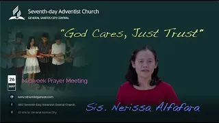 Midweek Prayer Meeting - Sis. Nerissa Alfafara