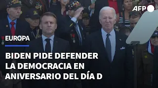 Biden advierte que la democracia está "en peligro" durante conmemoración del "Día D" | AFP