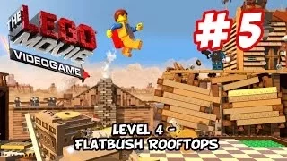 The LEGO Movie Video Game PC Walkthrough Gameplay - Flatbush Rooftops Part 5