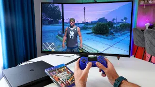 PS4 Slim On 27" Curved Gaming Monitor |GTA 5 POV Gameplay Test |