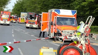 Schwerer Unfall mit Rettungswagen auf Einsatzfahrt in Herten