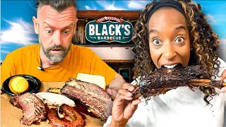 Brits Try Original Blacks BBQ For The First Time In Texas!