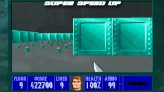 Wolfenstein 3d: 2nd boss KNIFE only (Hardest difficult) NO GLITCH