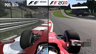 F1 Game Comparison (2010 - 2017 Spa-Francorchamps (Belgium) Hotlaps)