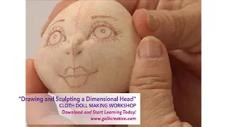 Drawing & Sculpting a Dimensional Dolls Head • Patti Medaris Culea - Learn Online Today!