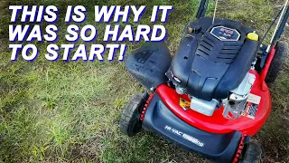 Fixing a Snapper mower that's hard to start.