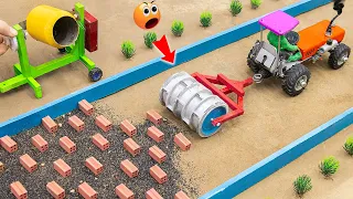 Top diy tractor Amazing Modern Asphalt Road Construction Technology | mini wood Saw diy |@SunFarming