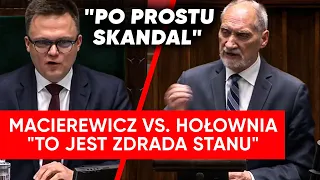 "To zdrada stanu". Macierewicz zaatakował Hołownię. Padły oskarżenia