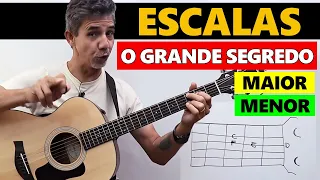 Como tocar ESCALA MAIOR e MENOR no violão com o mesmo SHAPE (Desenho) - Prof. Sidimar Antunes🎸