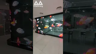 Flexible Transparent Holographic LED Display Screen for Showroom