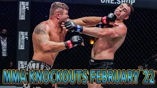 MMA knockouts February 2022