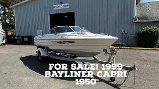 (SOLD)1999 Bayliner Capri 1950 with Mercruiser 3.0 inline 4