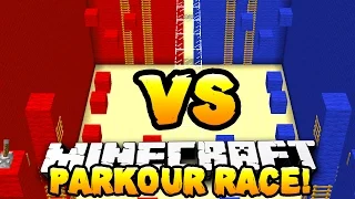 Minecraft - RED VS BLUE KNOWLEDGE PARKOUR! - w/ Preston & Kenny