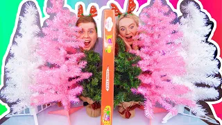 ТЕЛЕПАТИЯ НОВОГОДНЯЯ ЁЛКА ЧЕЛЛЕНДЖ 🎄 Twin Telepathy Christmas Tree Challenge